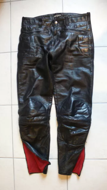 pantalon moto cuir SEGURA vintage