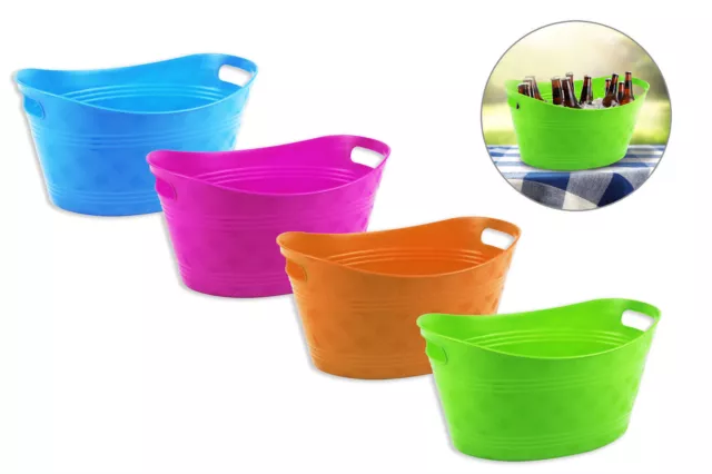 1 x 6.4L Plastic Party BBQ Summer Party Drinks Ice Bucket Bowl NEW