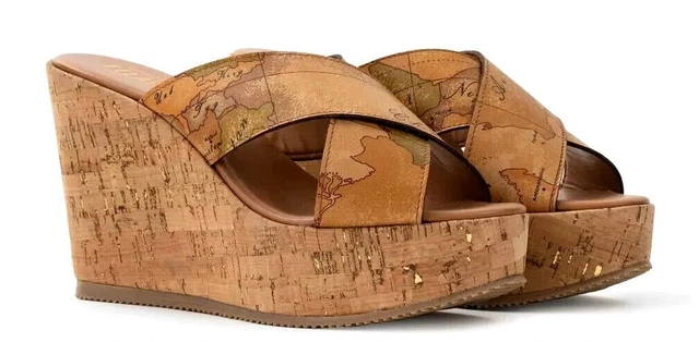 Alviero martini 1° Class Z 0489 8391 Slippers Wedge Slippers Shoes From Thread