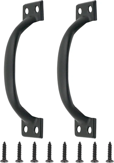 2PCS Iron Hardware Handle Pull outdoor Cast Drawer Cabinet Barn Pulls Rustic Gat