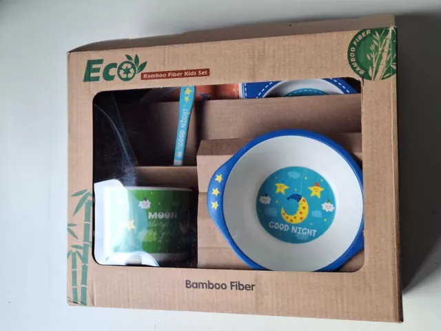 "ECO Bambusfaser Kinder Fütterungsset ""Gute Nacht Thema"""