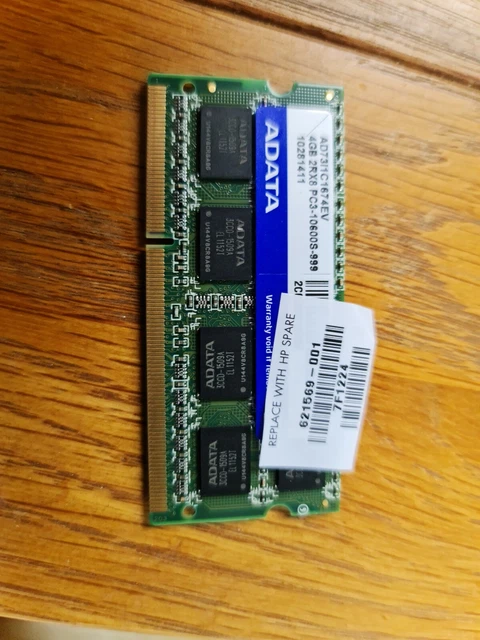 ADATA 4GB DDR3 2Rx8 PC3-10600S-999 Laptop RAM Memory Module Stick