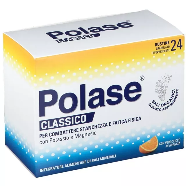 Polase Classico Integratore Alimentare Magnesio Potassio Arancia 24 bustine