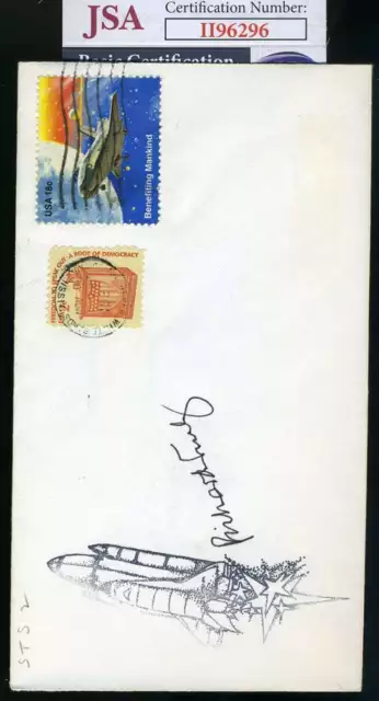 Richard Truly JSA Coa Hand Signed Kennedy Space Canceled Envelope Autograph