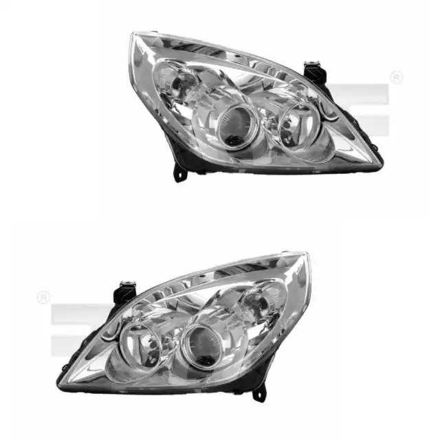 Headlight Set Left & Right Chrome H1/H7 for Vauxhall Vectra C Caravan