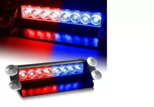 12WATT LED BLAULICHT Blitzlicht Frontblitzer USA Police Strobo PACE CAR  BLAU EUR 34,99 - PicClick DE