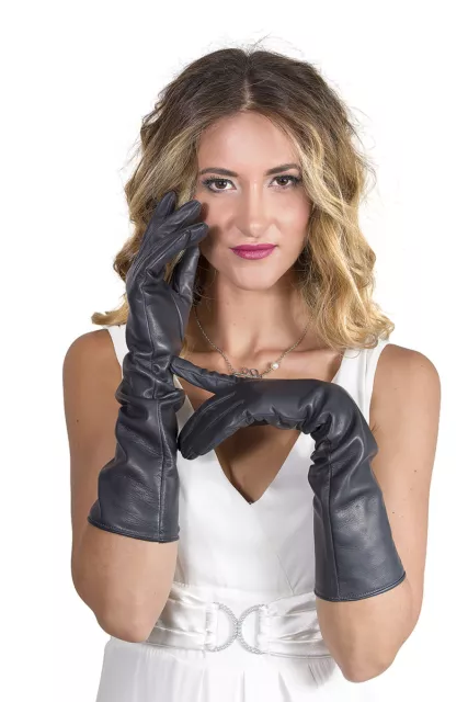 Parisi Gloves - Long Leather Gloves Unlined 40cm | Lange Leder Handschuhe - 8P