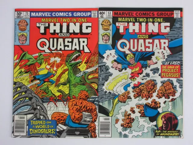 Marvel Two-In-One #53 & 73 Bronze Age Quasar F/VF to VF 7.5-8.0 SU628