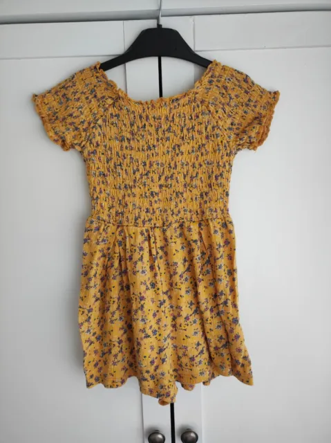 Next girl age 5 years mustard yellow floral playsuit