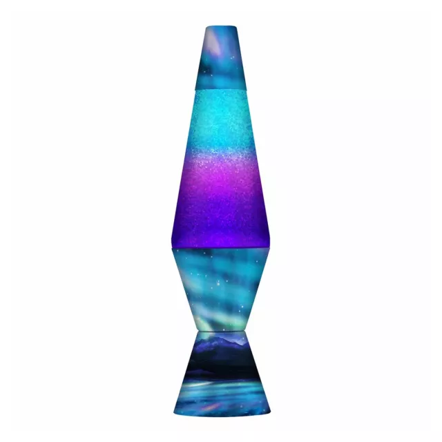 Lava Lamp Northern Lights Purple/Blue - 14.5 inch Retro Rocket Decorative Lamp