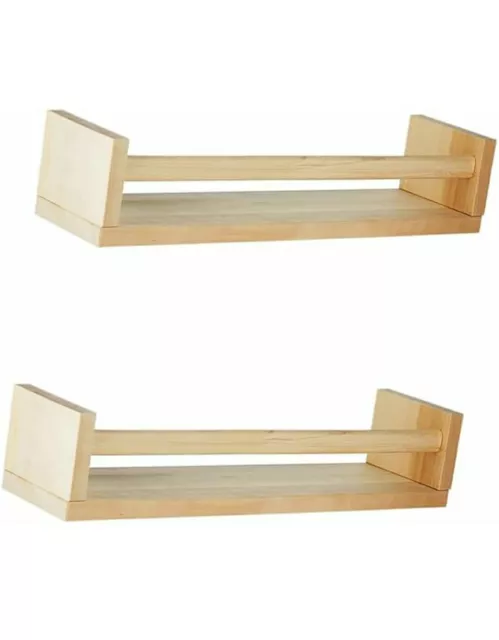 2X New Wooden Spice Rack IKEA BEKVAM Aspen Picture Book Shelf, Kitchen Organizer