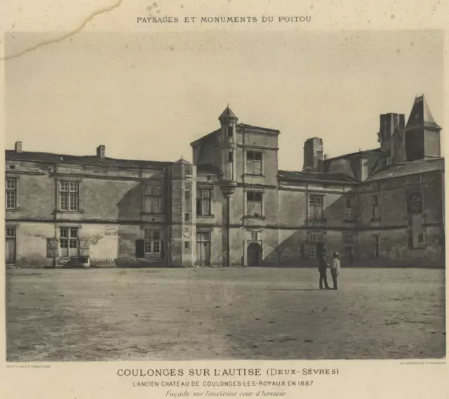 Robuchon. France, Coulonges Sur L&#039;Autise, L&#039;Ancien Château  Héliogravu