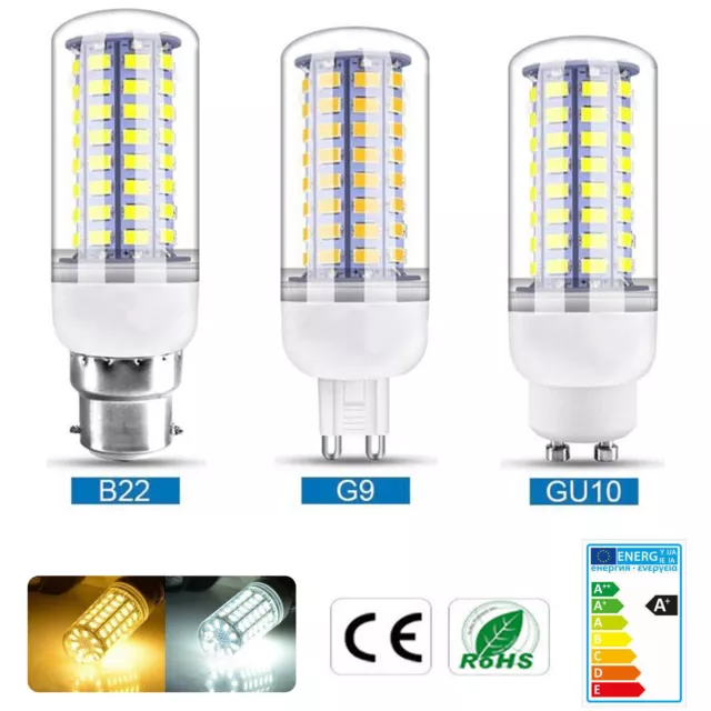 GU10 G9 B22 Mais Lampe LED 7W 12W 15W 20W 25W Birne SMD Leuchtmittel Licht