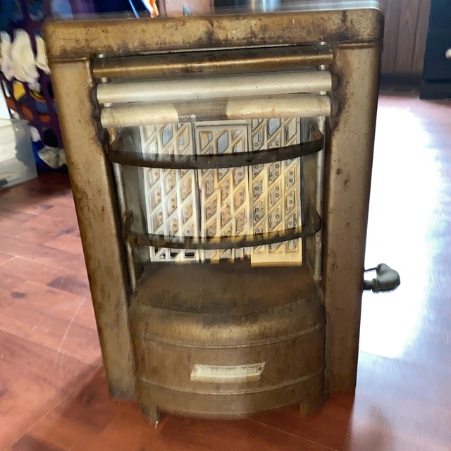 VINTAGE ANTIQUE THERMOLAIRE KC40 Gas Heater Stove w 3 Grates WORKS