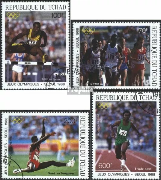 Tschad 1166-1169 (kompl.Ausg.) gestempelt 1988 Olymp. Spiele ´88, Seoul