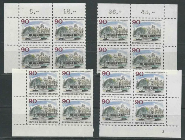 263 VB Berlin 1965 postfrisch Mi.-Nr. 263 Viererblöcke alle 4 Eckränder  FN 1