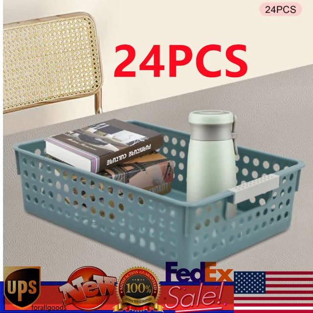 Rectangular Basket Set of 24 Storage Classroom Baskets Organizer Storage Bins US