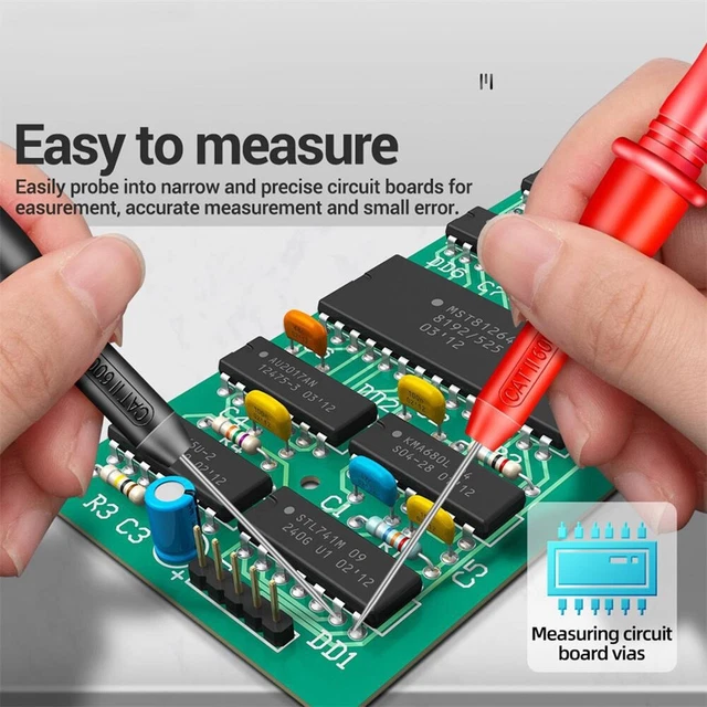 Prüfspitzen Multimeter Zuverlässig 84.3mm Durchstechen Isolierung PVC+Messing
