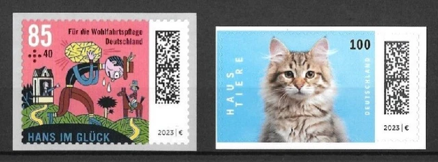 Bund Mi.Nr. 3750-3751** (2023) postfrisch (selbstklebend)/Ausgaben Februar