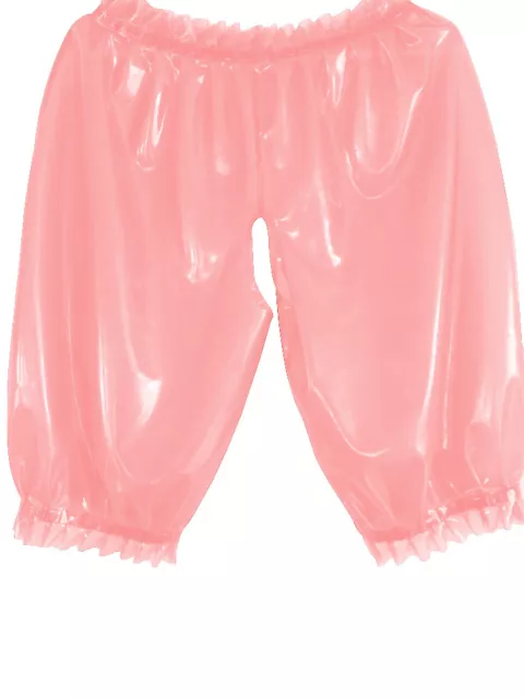 New Latex 100% Rubber Sexy Gummi Pink  Erotic Boxer Shorts Briefs Size XXS-XXL