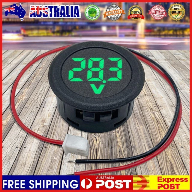 DC 4-100V Volt Detector Tester LED Digital Display Mini Voltmeter Round Two-wire