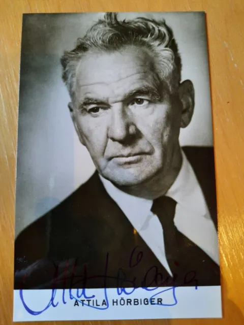 ATTILA HÖRBIGER Original Autogramm Postkarte 60er Jahre signiert