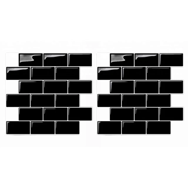2 pegatinas de pared 3D azulejos de ladrillo para cocina baño salpicadero tía azulejo 30A3R9