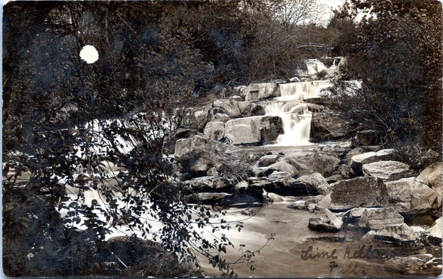 LIMEKILN FALLS New York RPPC Postcard Old Forge Adirondack  1905 KI