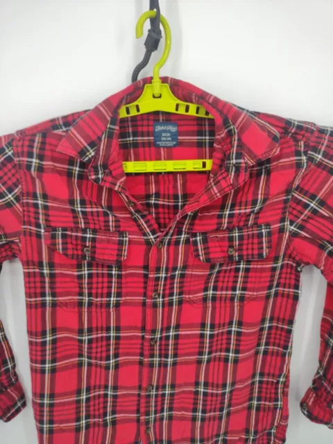 FADED GLORY FLANNEL Mens S Red Plaid Long Sleeve Button Shirt Bufflo ...