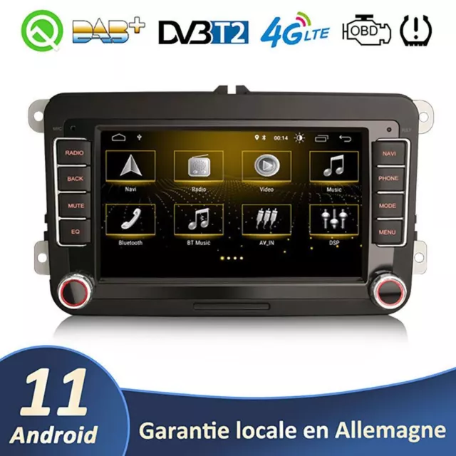 Android 10 Autoradio For VW Golf Passat Skoda Tiguan Touran DAB+ TNT OBD2 Camera