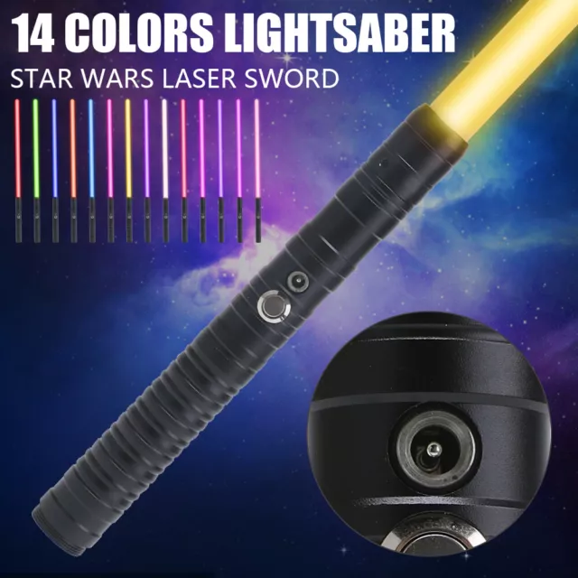 Lightsaber RGB Heavy Dueling Color Changing Metal Handle Light Saber 1 pc Black