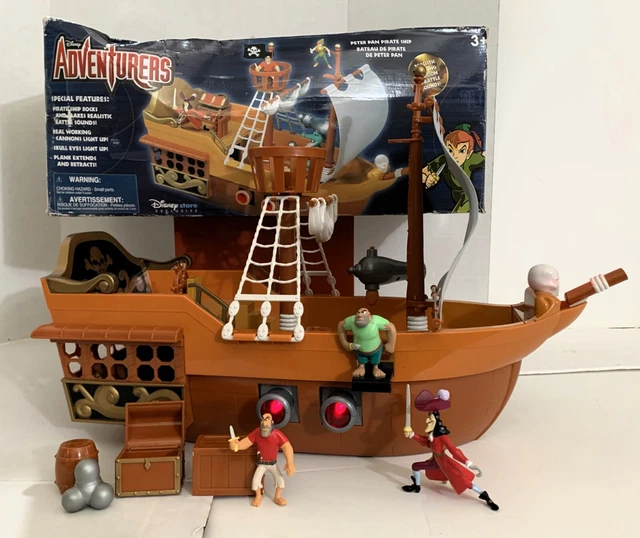 DISNEY ADVENTURERS PETER PAN Jolly Roger PIRATE SHIP/ Capt. Hook/ 2