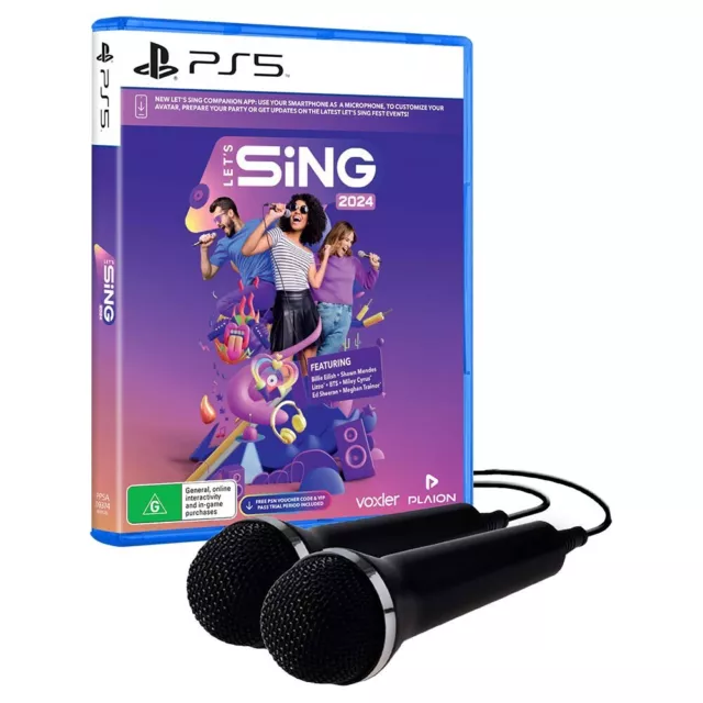 Playstation 4 / 5 Ps4 Ps5 Singstar Bundle 2x Microphones + Sing star  Celebrat