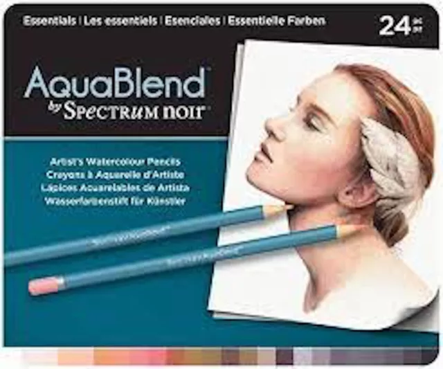 SPECTRUM NOIR AQUA Blend Artists Watercolour Pencils - Essentials 24 ...