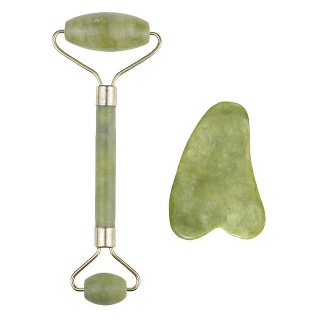 2pcs/set Face Massage Roller Gua Sha Scraper Board Face Lift Up Wrinkle Remov ql