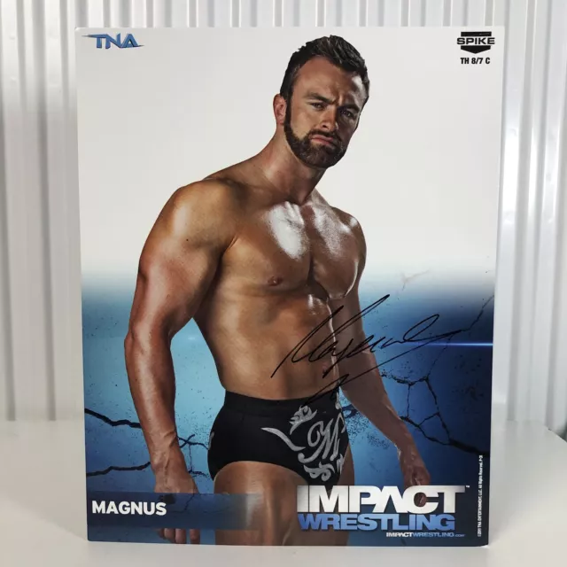 Magnus Hand Signed Official Impact Wrestling Promo Photo 8” x 10” /  WWE