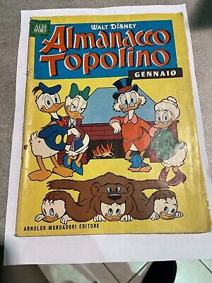 Almanacco Topolino N 1 CON FIGURINE  DEL GENNAIO 1962 OTTIMO WALT DISNEY