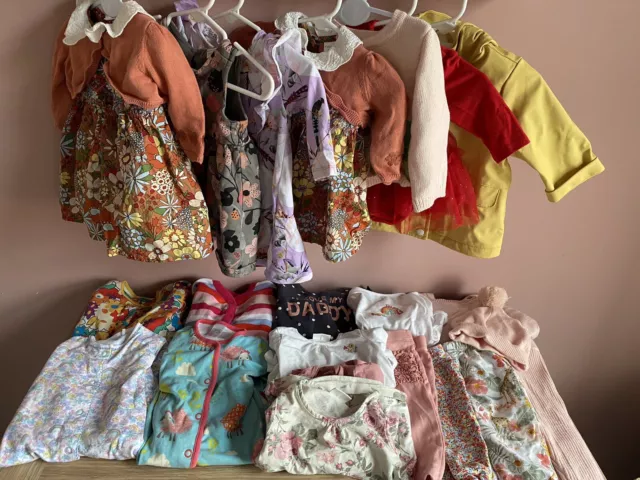 Enorme pacchetto di vestiti per bambina 0-3 mesi Next Ted Baker