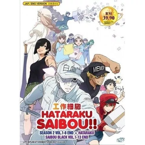 ENGLISH DUBBED Cells At Work: Hataraku Saibou SEASON 1&2 + BLACK (1-34 End)  +OVA