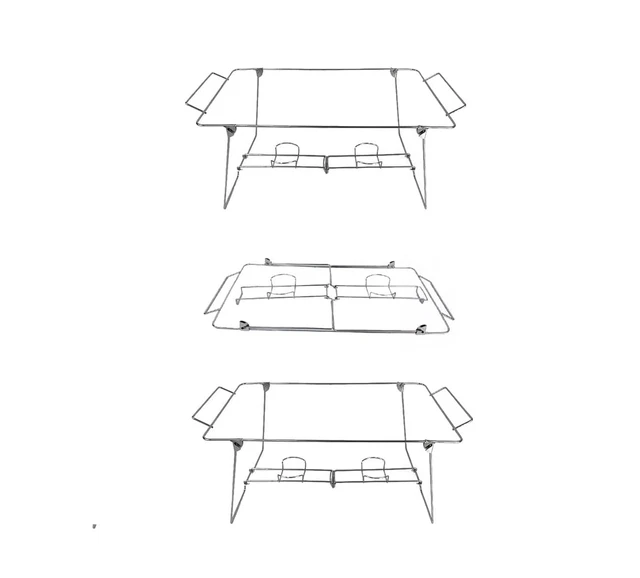 3 Pack Chafing Dish Wire Rack Buffet Stand Folding Easy-carrying Wire frame S...