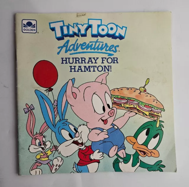 VTG Tiny Toon Adventures Hurray For Hampton 1990 A Golden Book PB