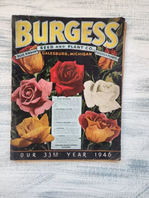 Vintage 1946 Burgess Seed & Plant Catalog, Vintage Advertising M011