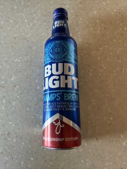 Colorado Avalanche 2022 Stanley Cup Champion Bud Light - Empty Aluminum Bottle
