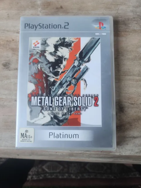 Metal Gear Solid 2: Sons Of Liberty Platinum Hideo Kojima Sony Playstation 2 Ps2