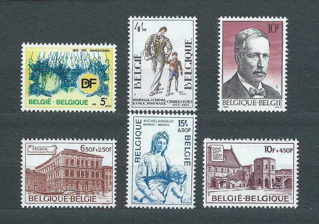 BELGIË BELGIQUE - 1975 YT 1750 à 1755 - TIMBRES NEUFS** MNH LUXE