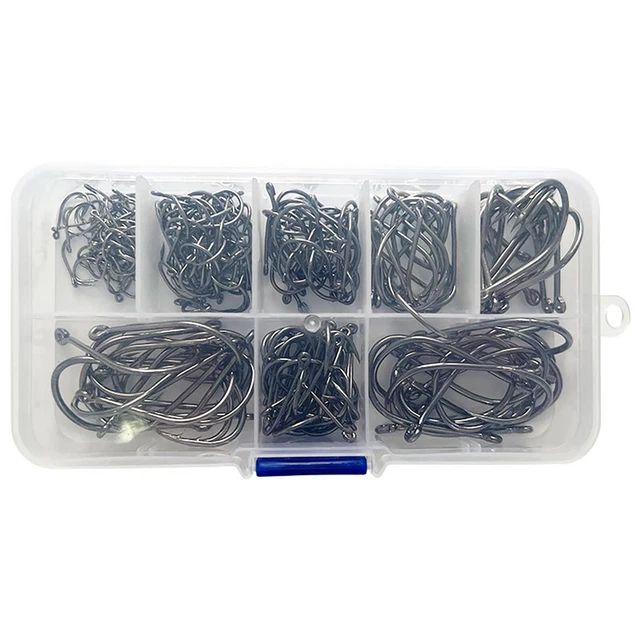 13*7*2,3cm Fischhaken schwarz verpackt Süßwasser kohlenstoffreicher Stahl hoch