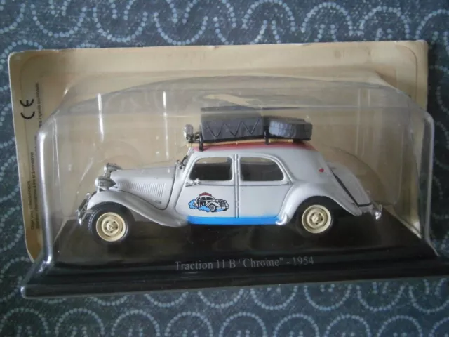 VOITURE MINIATURE CITROEN TRACTION 11B "Chrome" (1954) UNIVERSAL HOBBIES 1/43