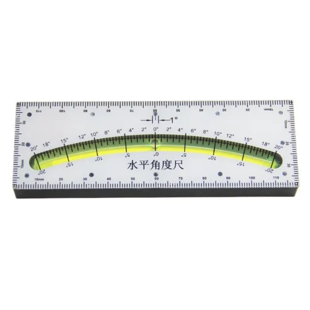 Misuratore angolo inclinazione 0-20 gradi lunghezza angolo inclinazione plastica 0-20 gradi 120 mm ABS