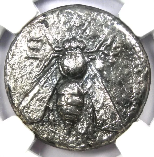 Ionia Ephesus Silver AR Tetradrachm Bee Stag Coin 300 BC - NGC Choice XF (EF)
