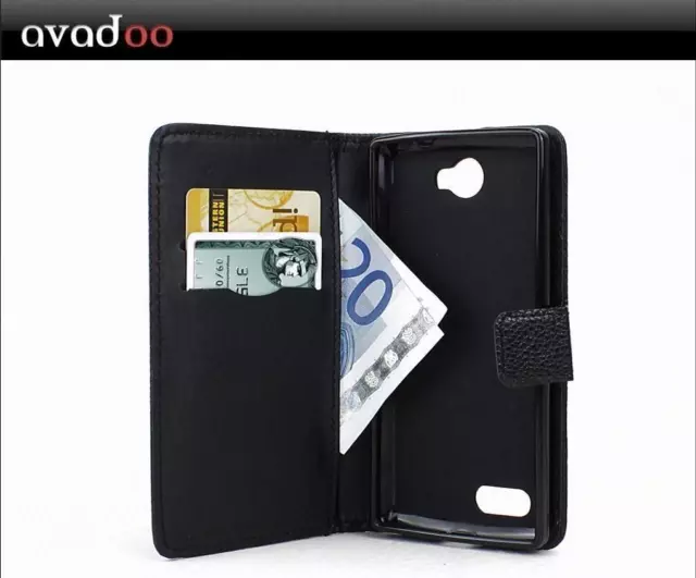 avadoo® Archos 50 Diamond Flip Case Schutzhülle Tasche Schwarz